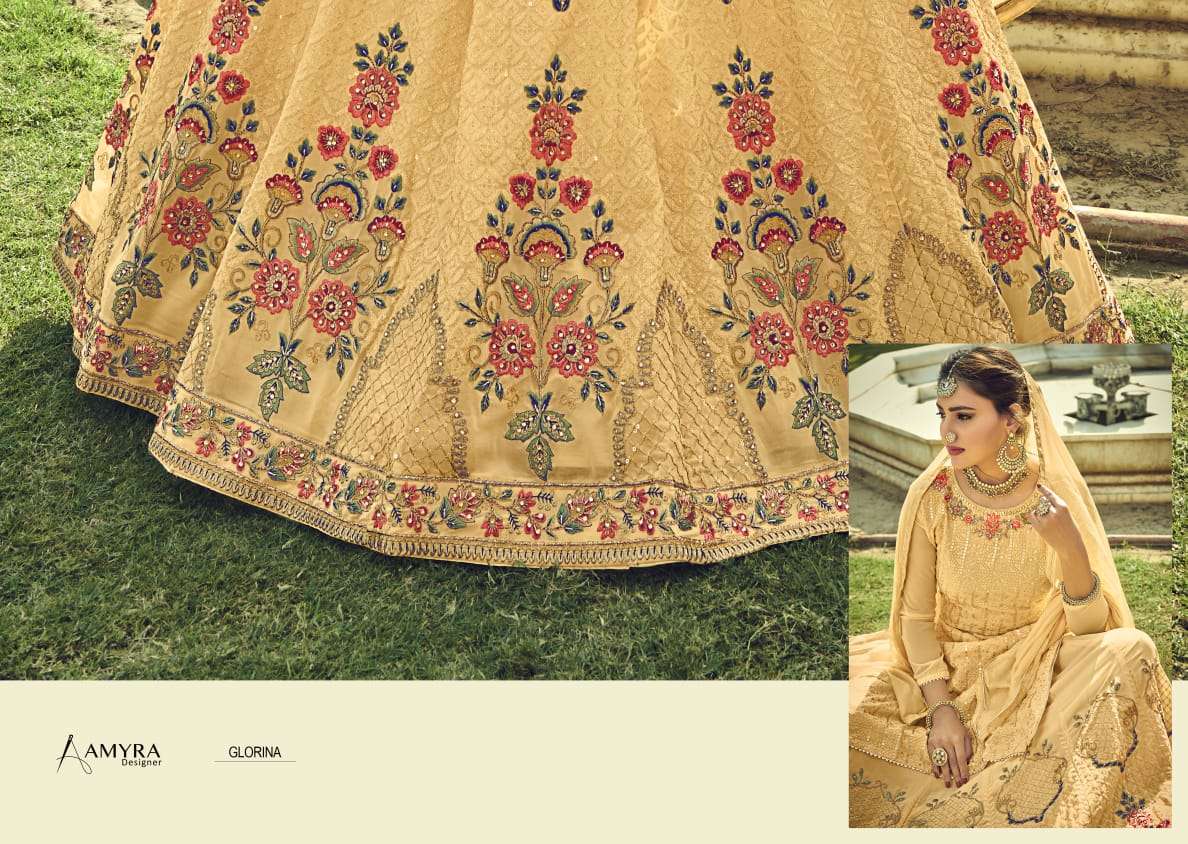 amyra glorina georgette lehenga style rich and beautiful suits