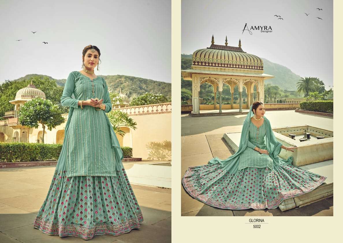 amyra glorina georgette lehenga style rich and beautiful suits