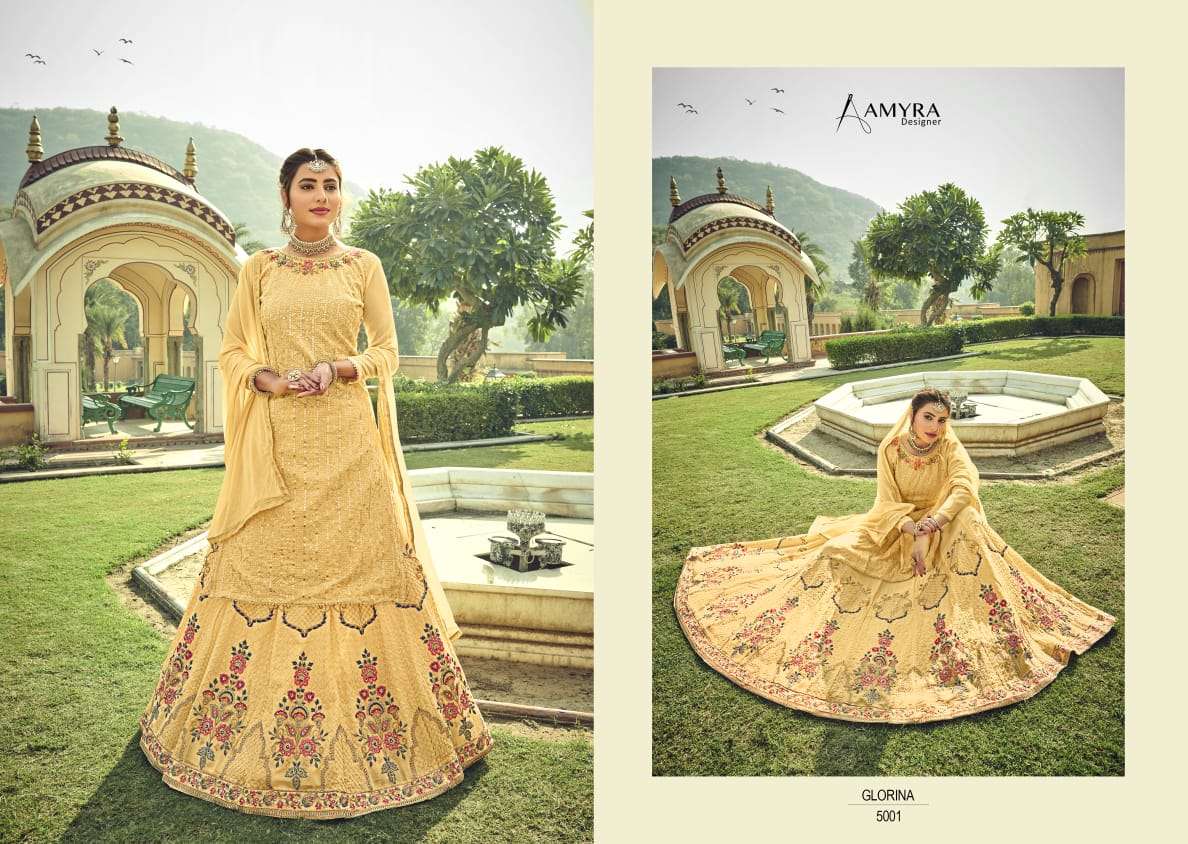amyra glorina georgette lehenga style rich and beautiful suits