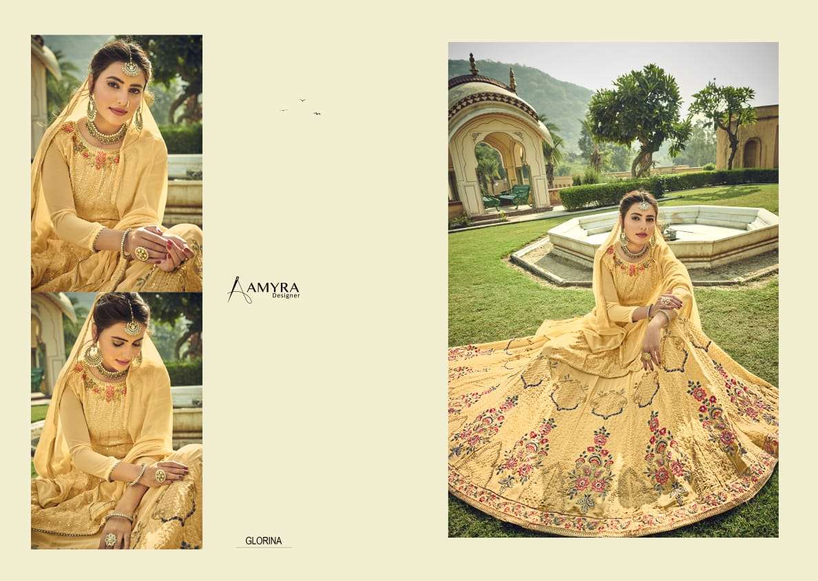 amyra glorina georgette lehenga style rich and beautiful suits
