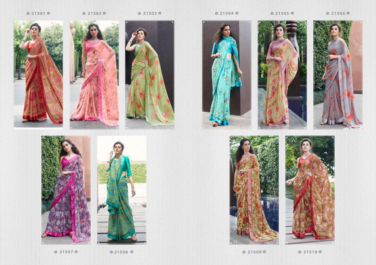 bharati by mintorsi weightless printed classy looking saree catalogue