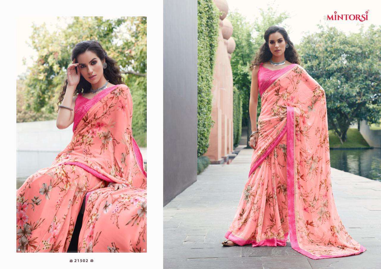 bharati by mintorsi weightless printed classy looking saree catalogue