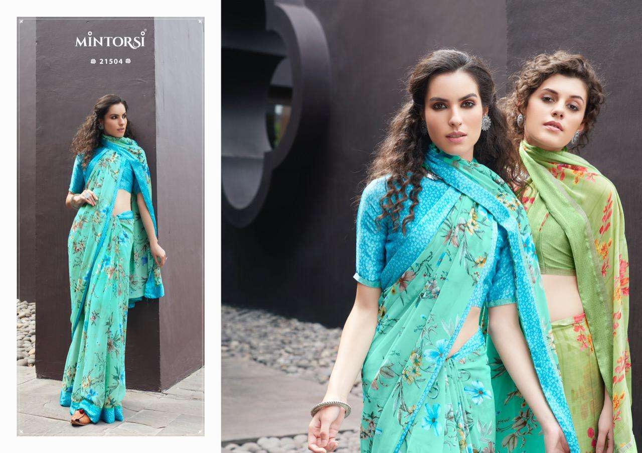 bharati by mintorsi weightless printed classy looking saree catalogue