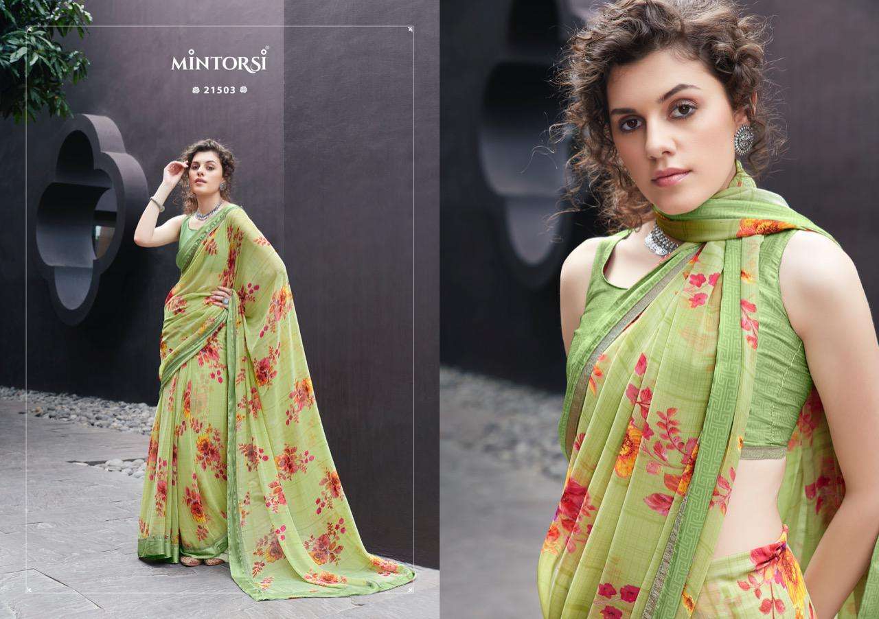 bharati by mintorsi weightless printed classy looking saree catalogue