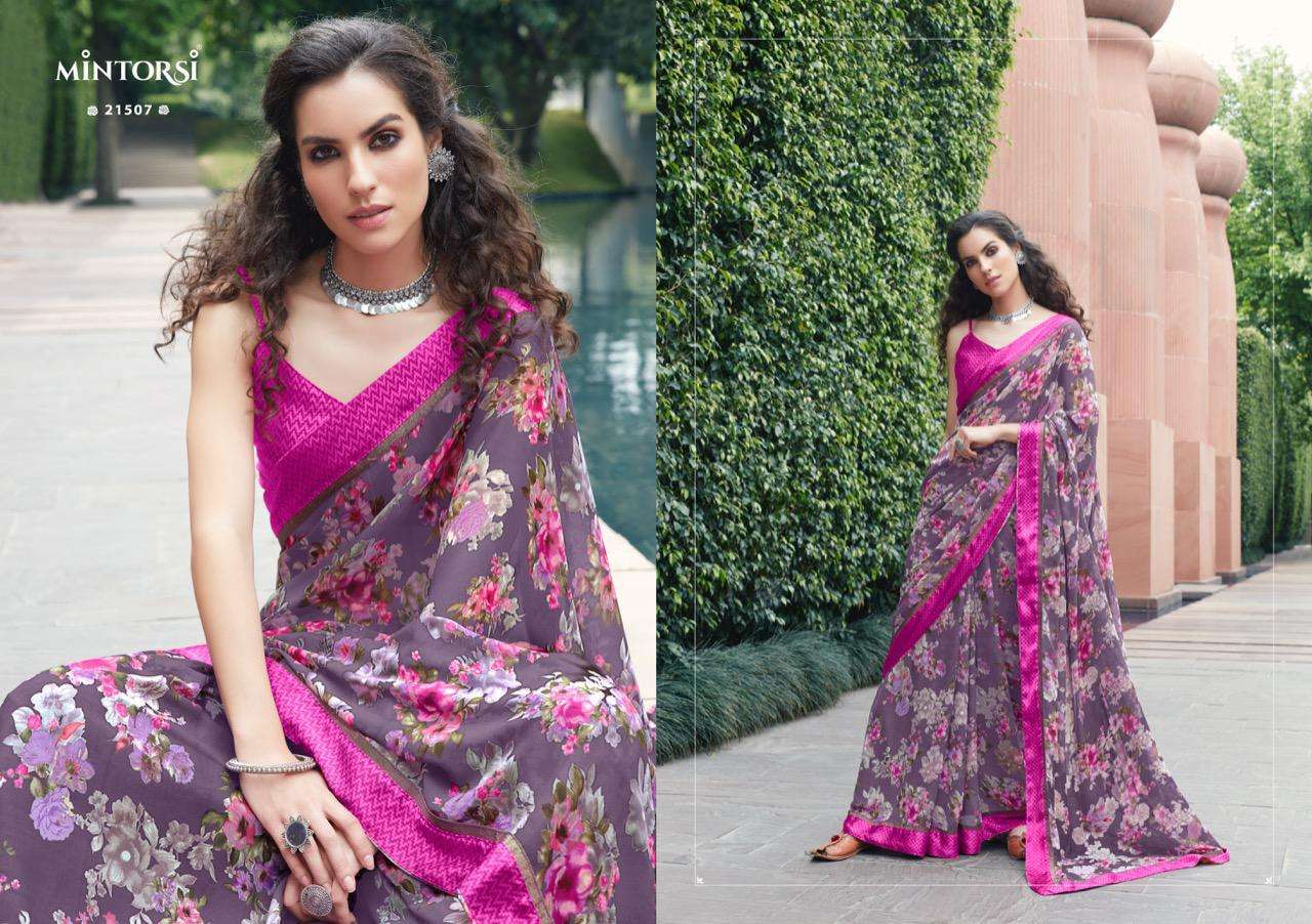 bharati by mintorsi weightless printed classy looking saree catalogue