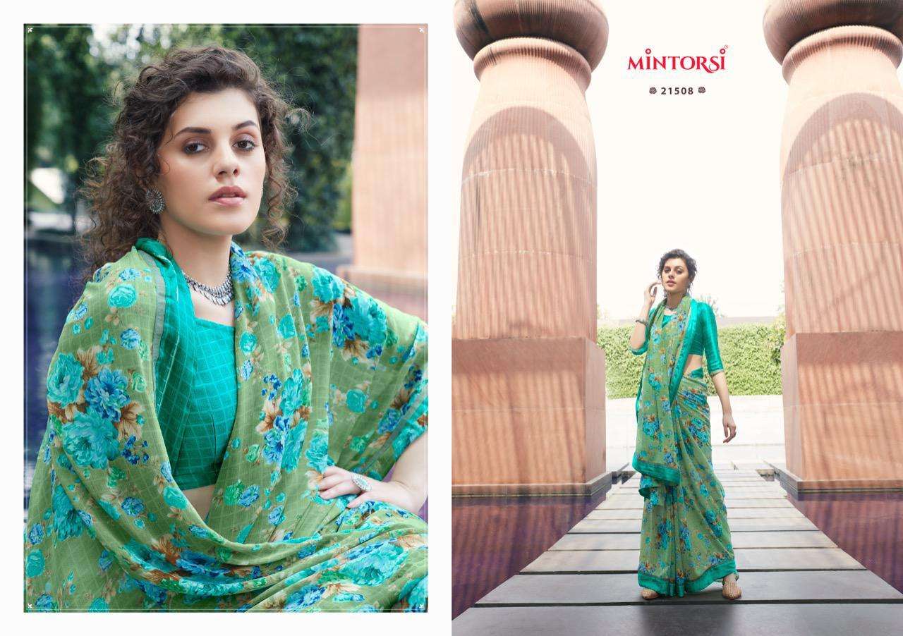 bharati by mintorsi weightless printed classy looking saree catalogue