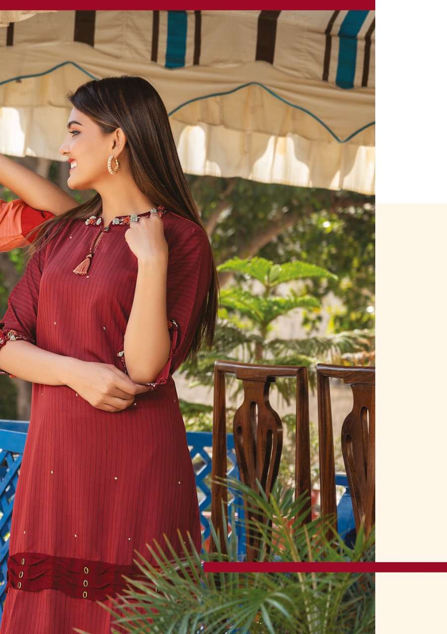 Gulnaaz by wanna heavy rayon top with bottom kurti Catalog Collection Wholesaler Lowest Best Price In Ahmedabad Surat Chennai India Uk Usa Malaysia Singapore Canada Australia