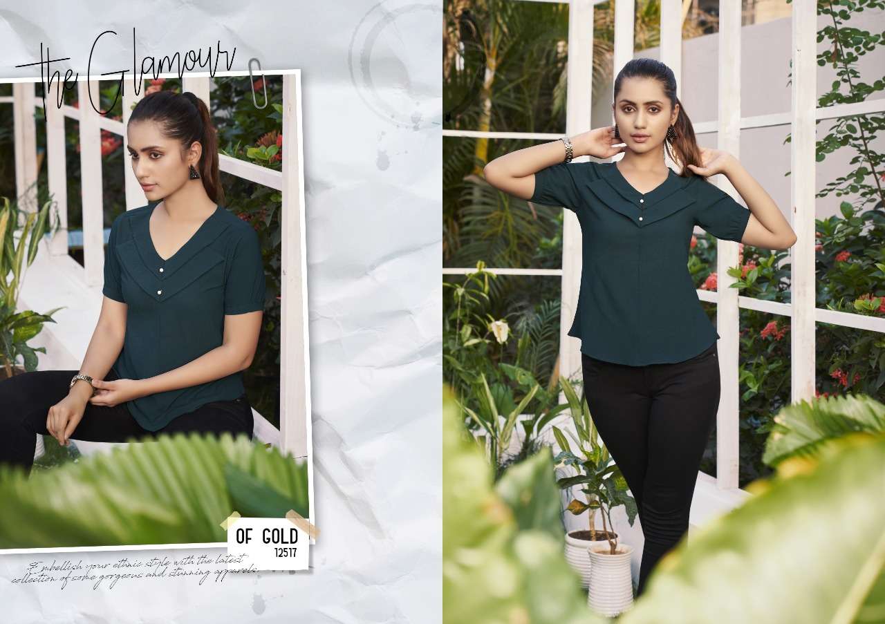 kalaroop launch topsy georgette girls short jeans tops