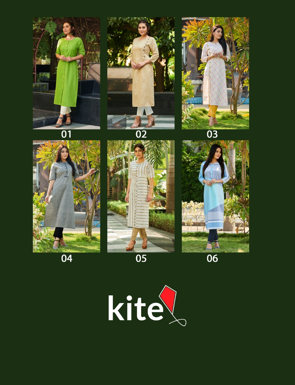 Kite By 100 Miles Pure Cotton Designer Straight Kurti Catalogs Wholesaler In India