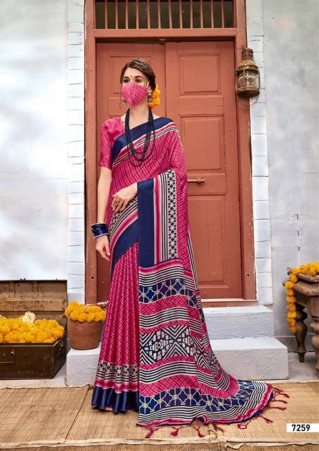 Linen Silk Vol 8 By 5d Designer Soft Linen With Designer Cotton Mask Saree Catalogs