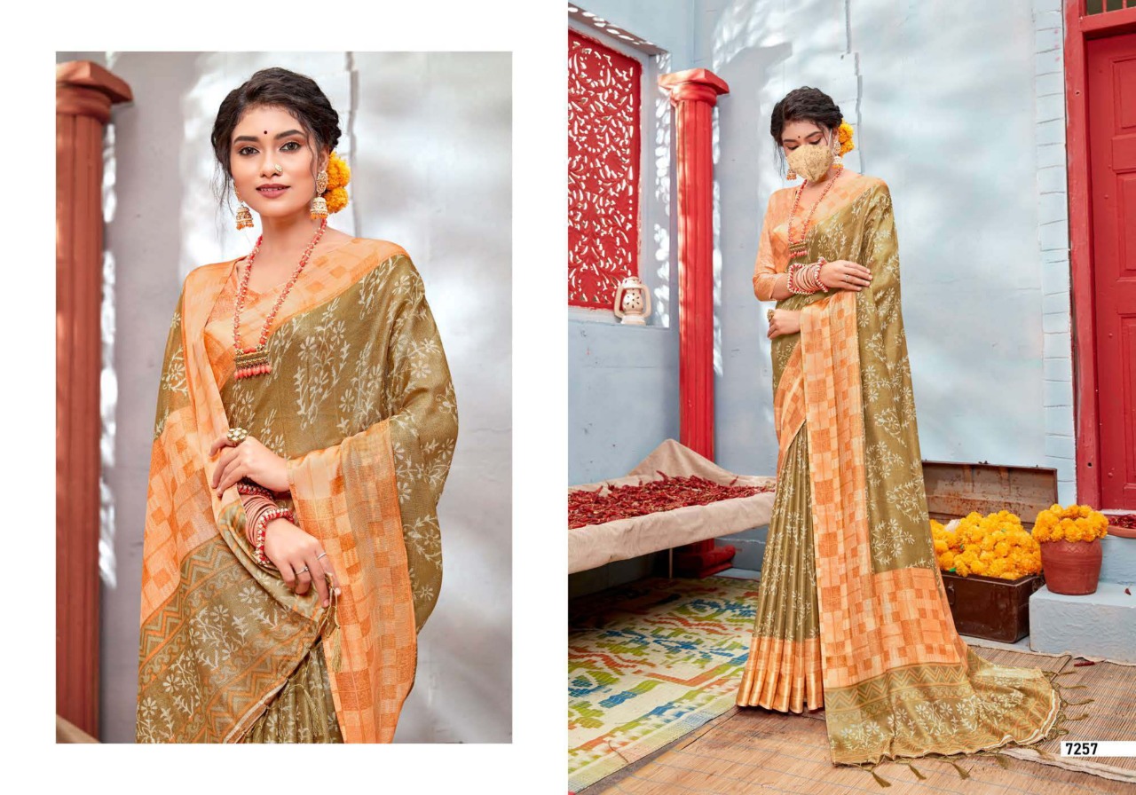 Linen Silk Vol 8 By 5d Designer Soft Linen With Designer Cotton Mask Saree Catalogs