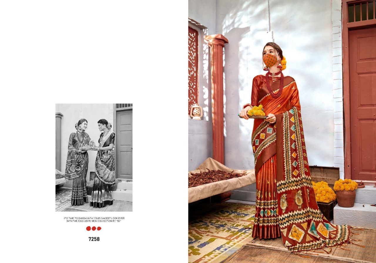 Linen Silk Vol 8 By 5d Designer Soft Linen With Designer Cotton Mask Saree Catalogs