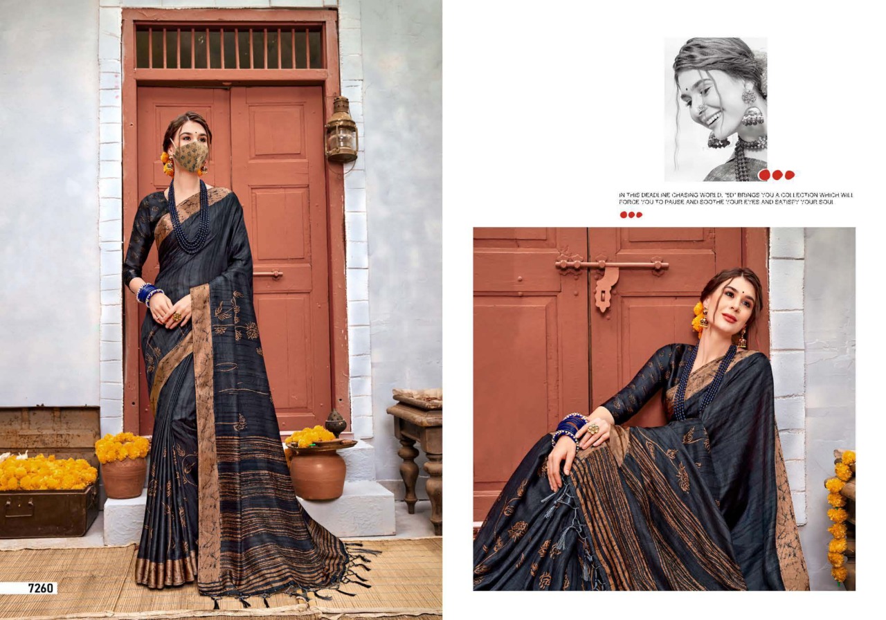 Linen Silk Vol 8 By 5d Designer Soft Linen With Designer Cotton Mask Saree Catalogs