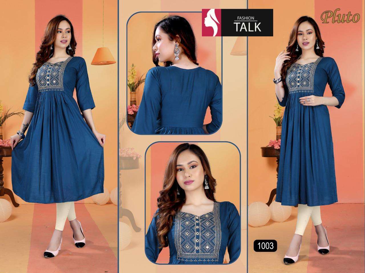pluto by fashion talk heavy rayon kurti Catalog Collection Wholesaler Lowest Best Price In Ahmedabad Surat Chennai India Uk Usa Malaysia Singapore Canada Australia Mauritius