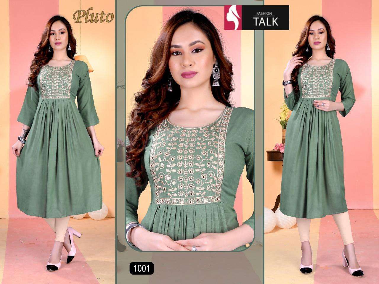 pluto by fashion talk heavy rayon kurti Catalog Collection Wholesaler Lowest Best Price In Ahmedabad Surat Chennai India Uk Usa Malaysia Singapore Canada Australia Mauritius