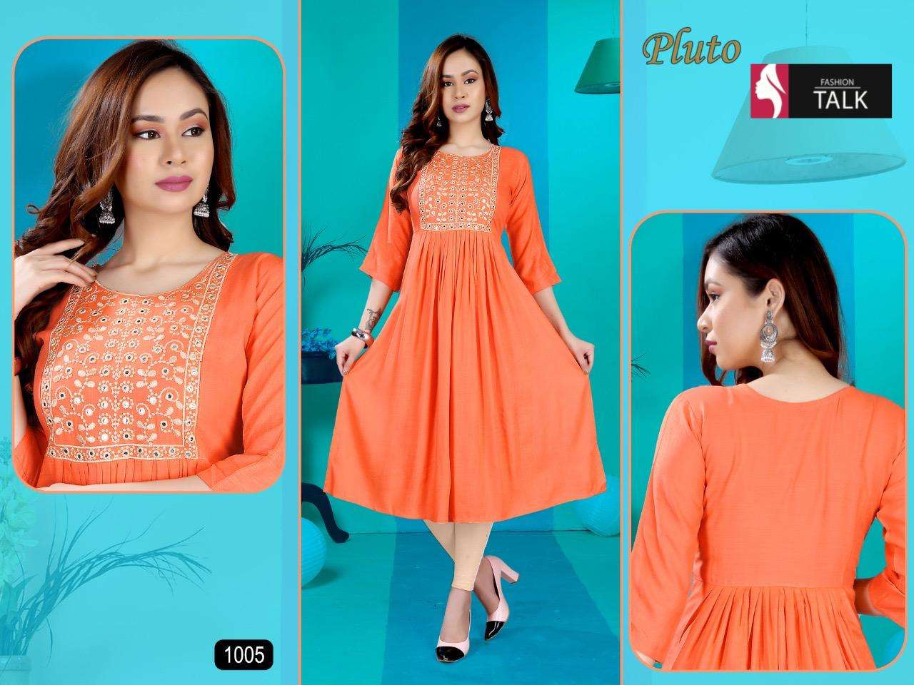 pluto by fashion talk heavy rayon kurti Catalog Collection Wholesaler Lowest Best Price In Ahmedabad Surat Chennai India Uk Usa Malaysia Singapore Canada Australia Mauritius