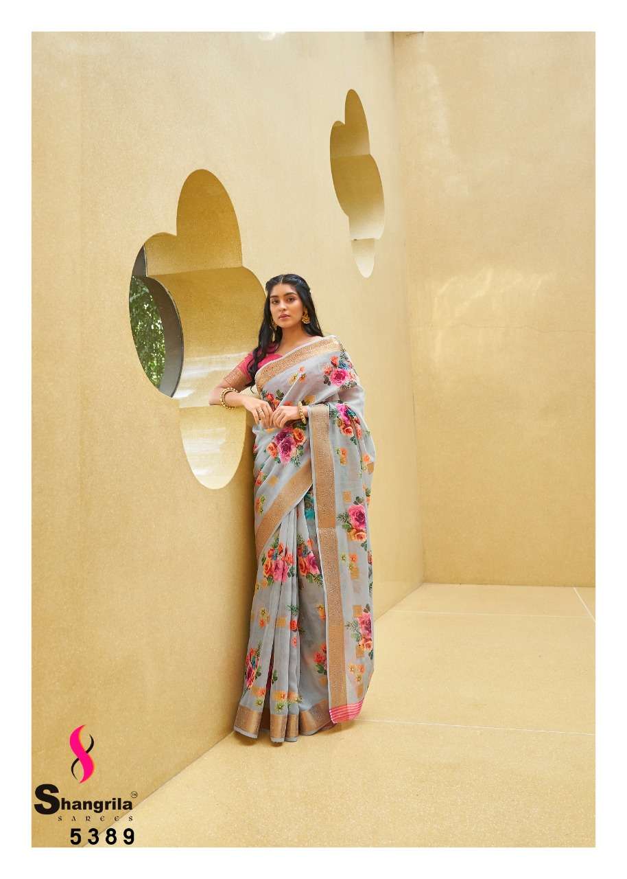 shangrila kalkatti linen soft linen saris wholesaler in surat market 