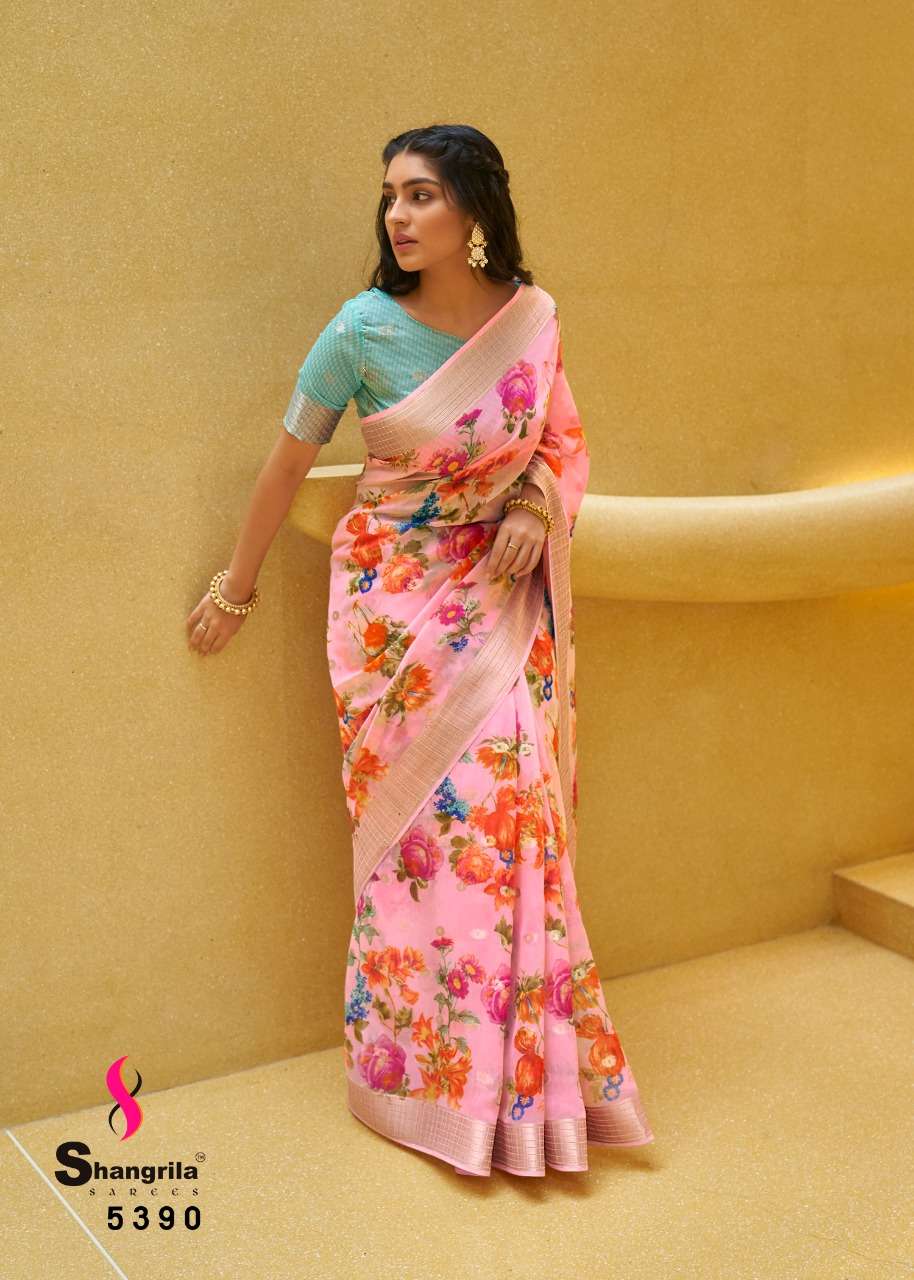 shangrila kalkatti linen soft linen saris wholesaler in surat market 