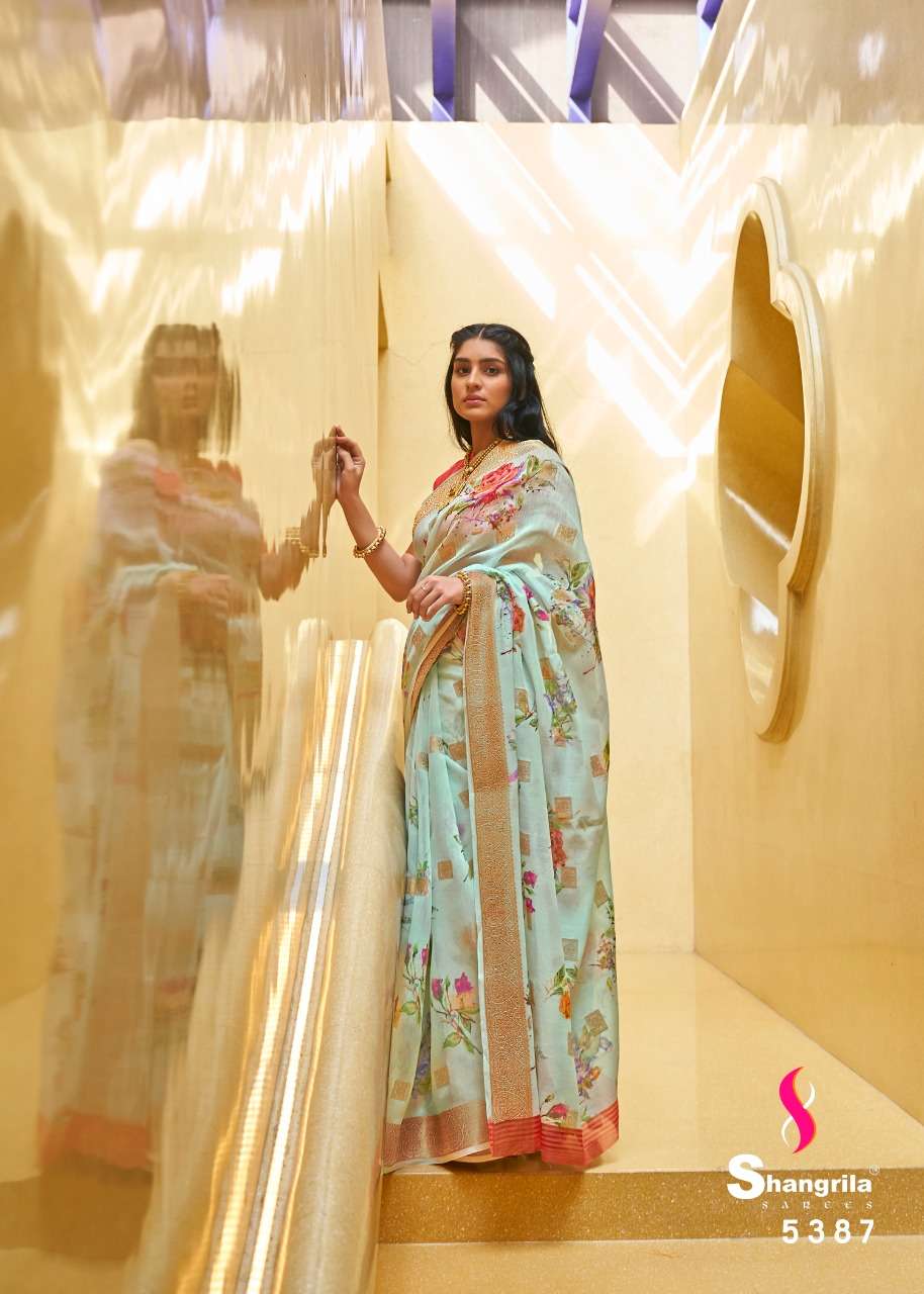 shangrila kalkatti linen soft linen saris wholesaler in surat market 