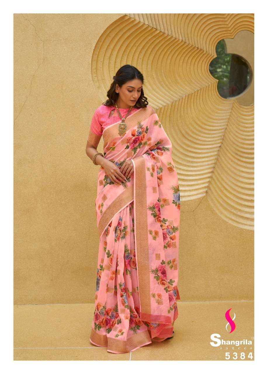 shangrila kalkatti linen soft linen saris wholesaler in surat market 