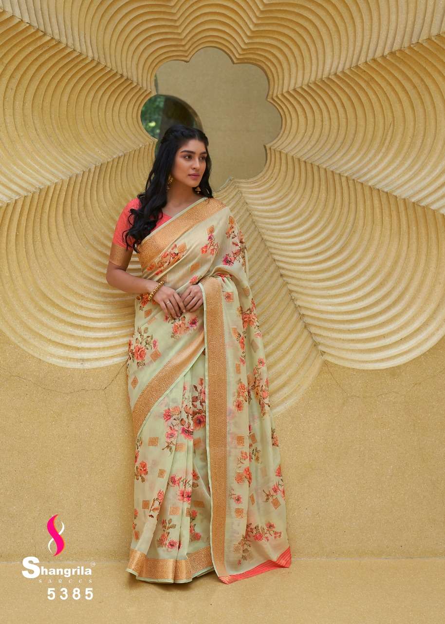 shangrila kalkatti linen soft linen saris wholesaler in surat market 