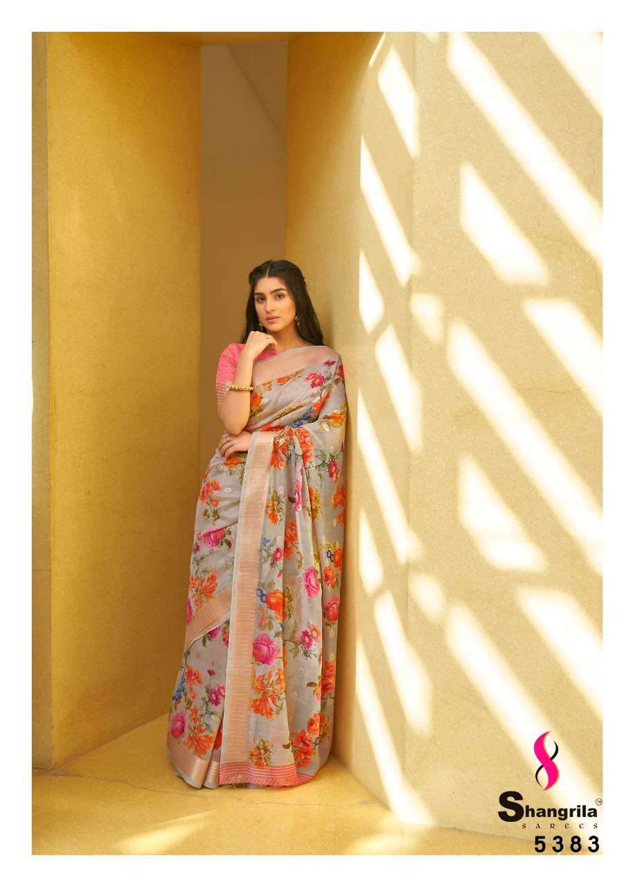 shangrila kalkatti linen soft linen saris wholesaler in surat market 