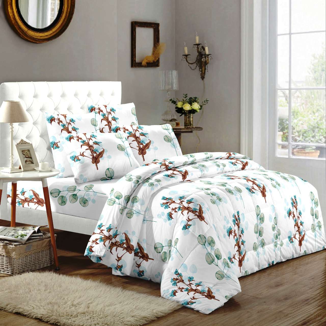 solitaire part 2 soft pure cotton colorful printed king size bedsheets with pillow cover 