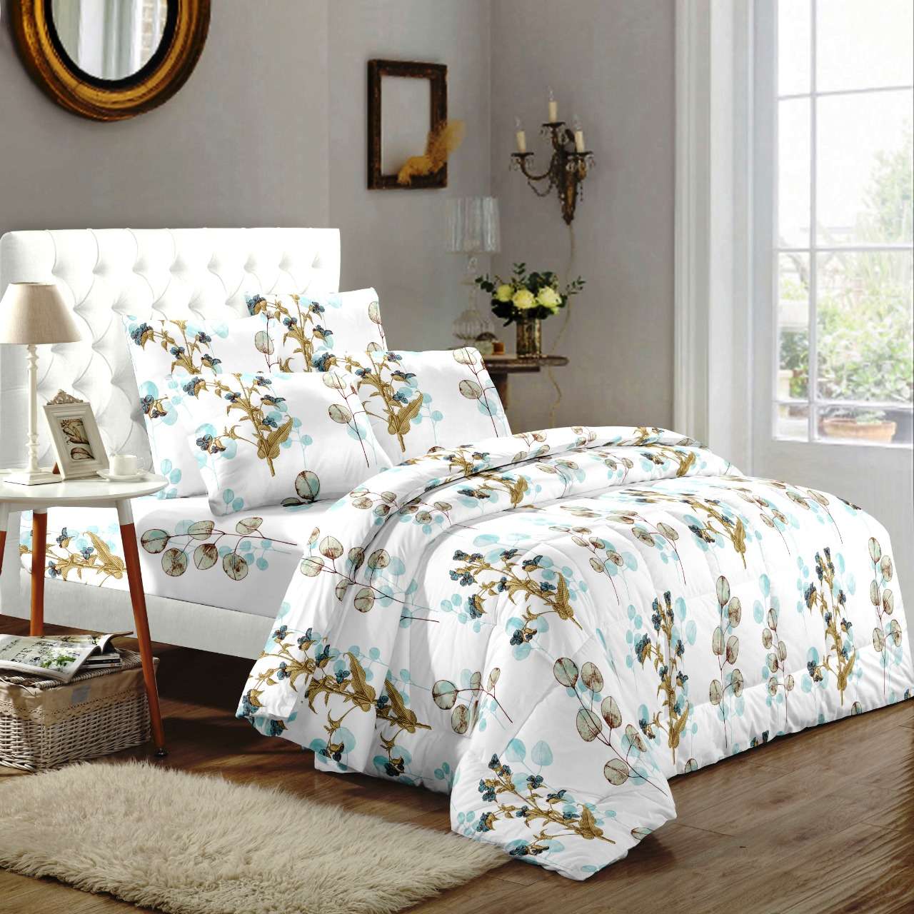 solitaire part 2 soft pure cotton colorful printed king size bedsheets with pillow cover 
