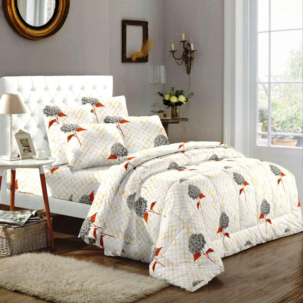 solitaire part 2 soft pure cotton colorful printed king size bedsheets with pillow cover 