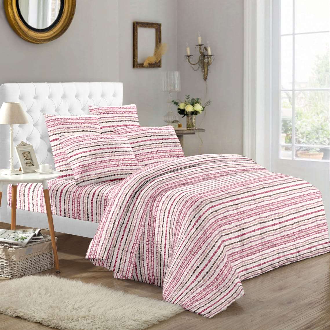 solitaire part 2 soft pure cotton colorful printed king size bedsheets with pillow cover 