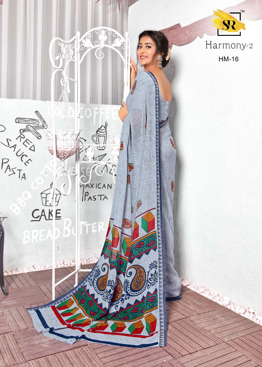 sr brand harmony vol 2 linen fancy saree with weaving border lowest rates online 