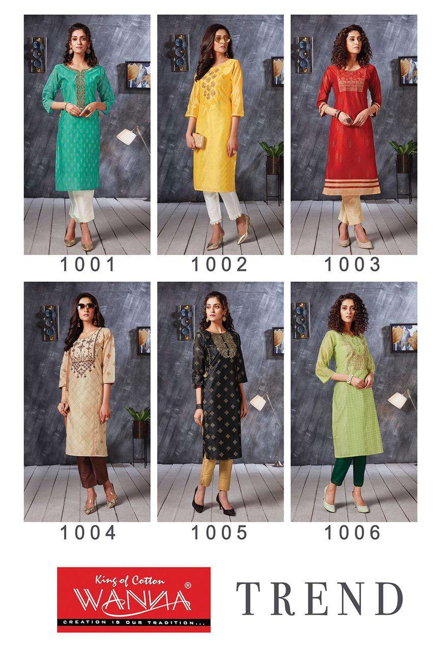 Trend by wanna heavy silk with jaam satin pant kurti Catalog Collection Wholesaler Lowest Best Price In Ahmedabad Surat Chennai India Uk Usa Malaysia Singapore Canada Australia