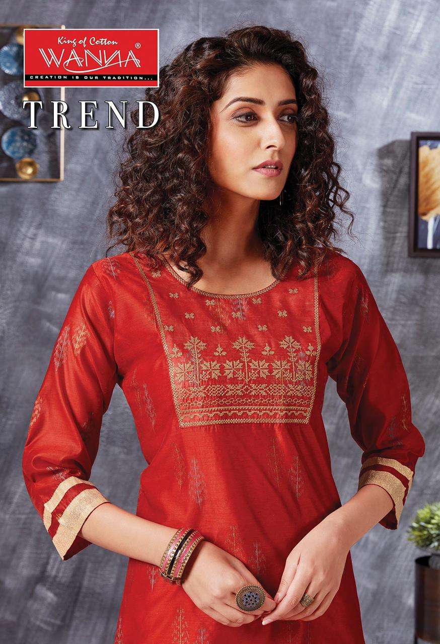 Trend by wanna heavy silk with jaam satin pant kurti Catalog Collection Wholesaler Lowest Best Price In Ahmedabad Surat Chennai India Uk Usa Malaysia Singapore Canada Australia