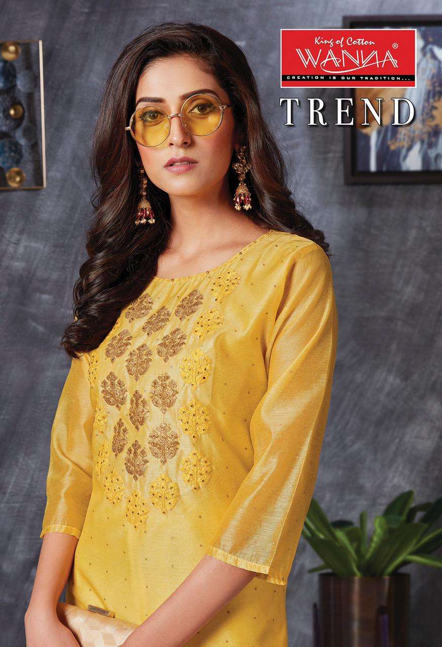 Trend by wanna heavy silk with jaam satin pant kurti Catalog Collection Wholesaler Lowest Best Price In Ahmedabad Surat Chennai India Uk Usa Malaysia Singapore Canada Australia