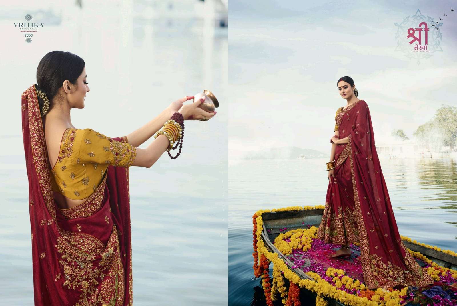 vritka lifestyle palash vol 11 hit list heavy embroidery machine work saree with low cost 