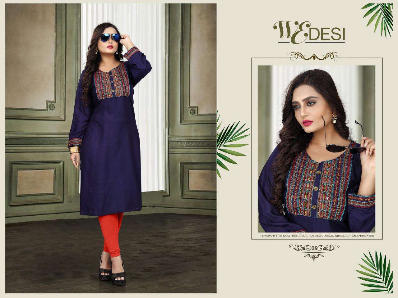 wedesi by aagya heavy rayon with work kurti Catalog Collection Wholesaler Lowest Best Price In Ahmedabad Surat Chennai India Uk Usa Malaysia Singapore Canada Australia