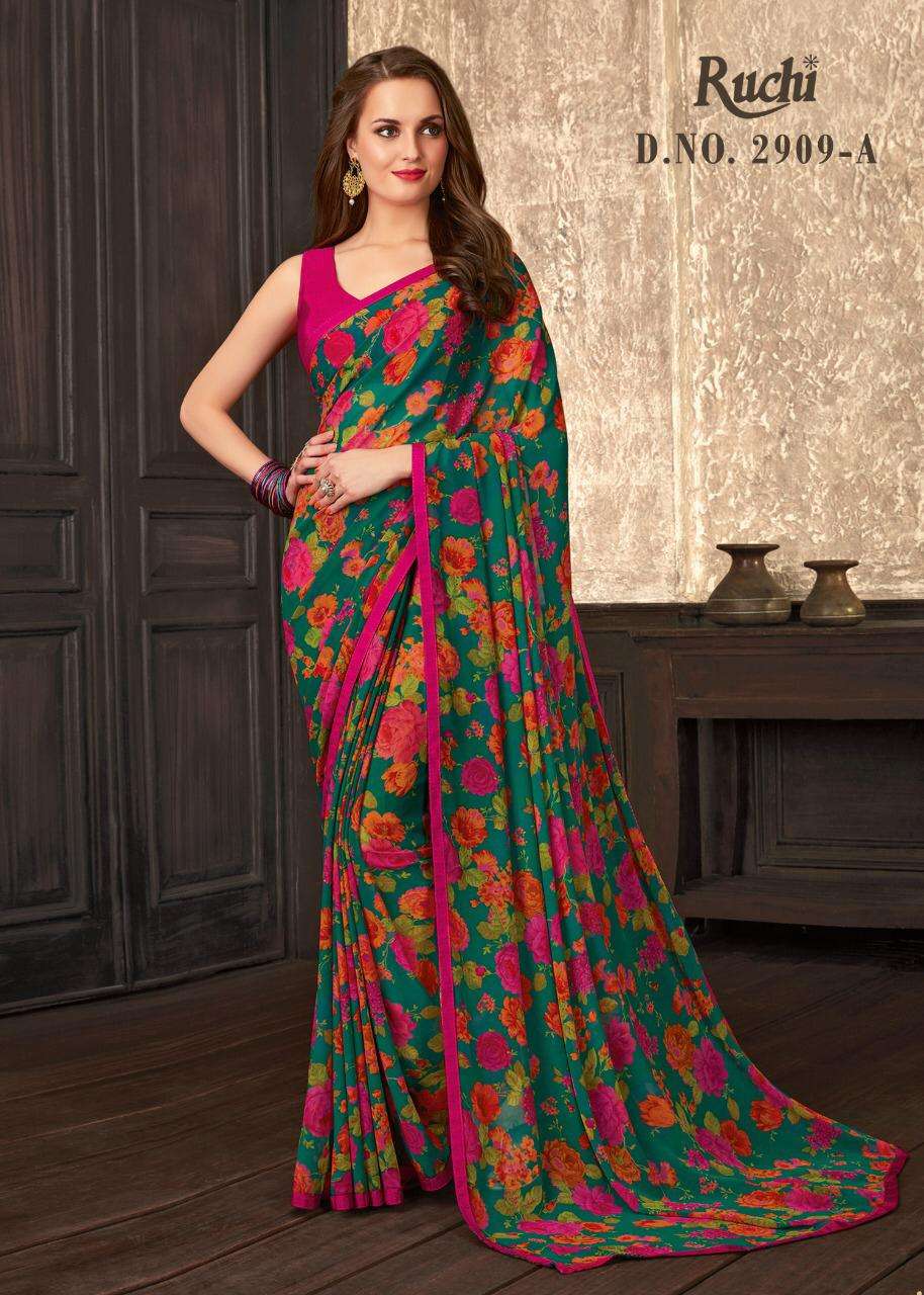 Jasmine Georgette 2909 Design By Ruchi Saree Surat Exporter
