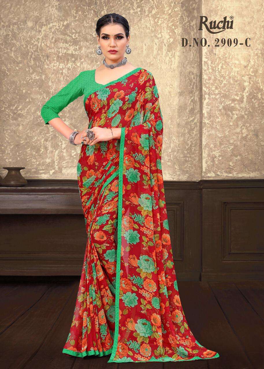 Jasmine Georgette 2909 Design By Ruchi Saree Surat Exporter