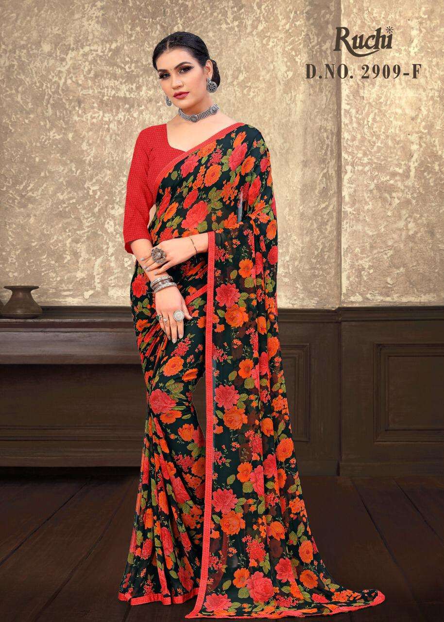 Jasmine Georgette 2909 Design By Ruchi Saree Surat Exporter