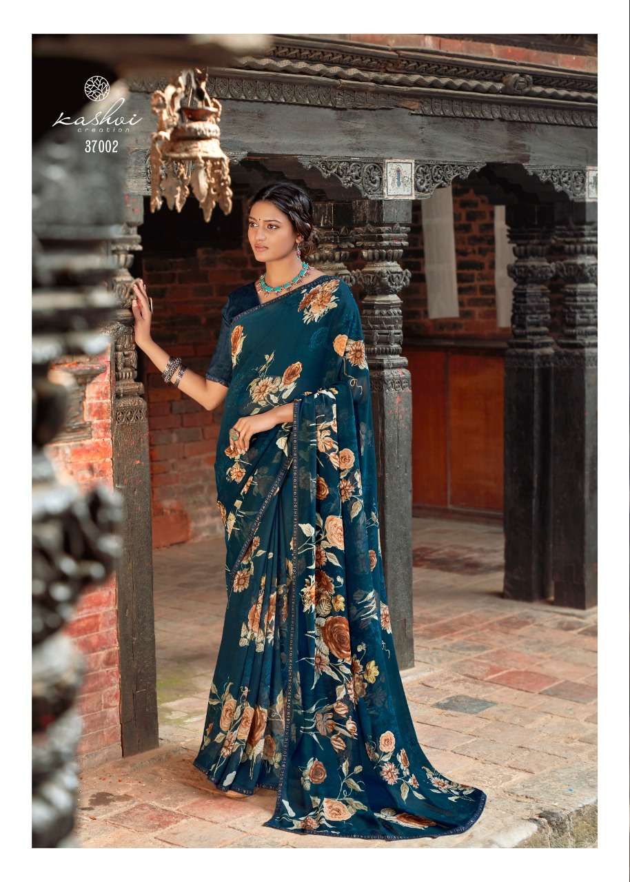 Ryka By Kashvi Creation Georgette Soft Saree Exporter
