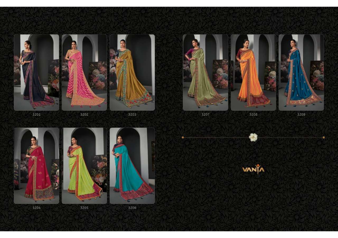 Vanya 3201 Series Vol 22 Party Wear Classy Saree Catalogue
