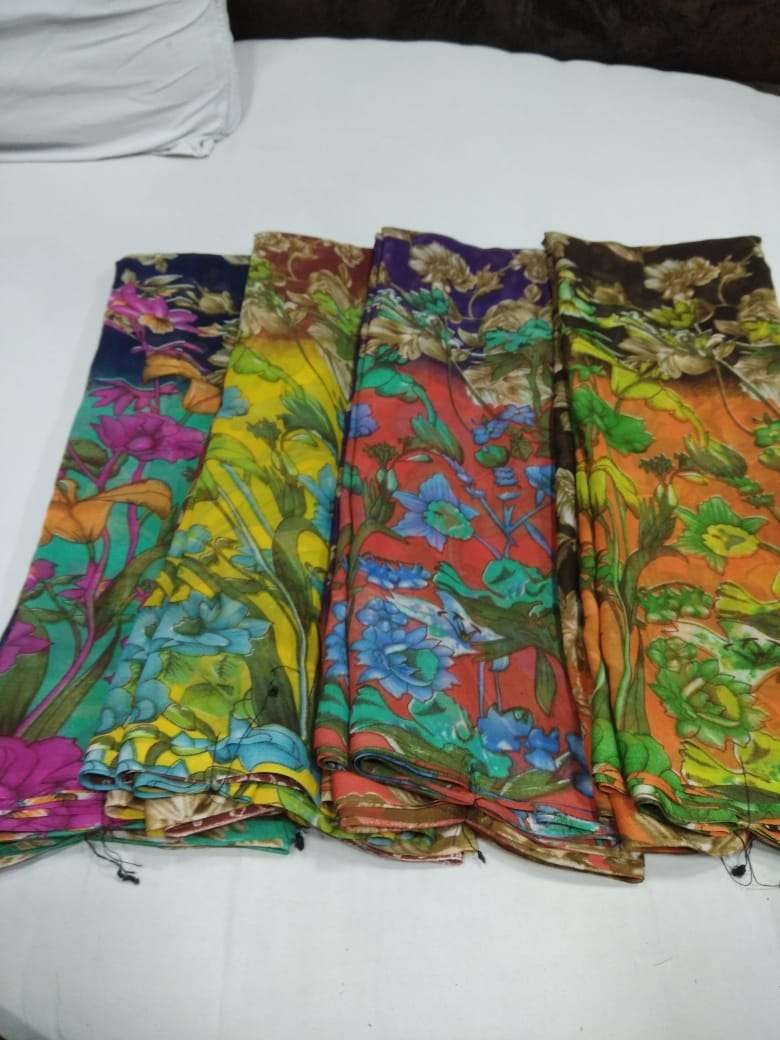 60 Gram Georgette Soft Printed Casual Wear Ladies Saree Exports