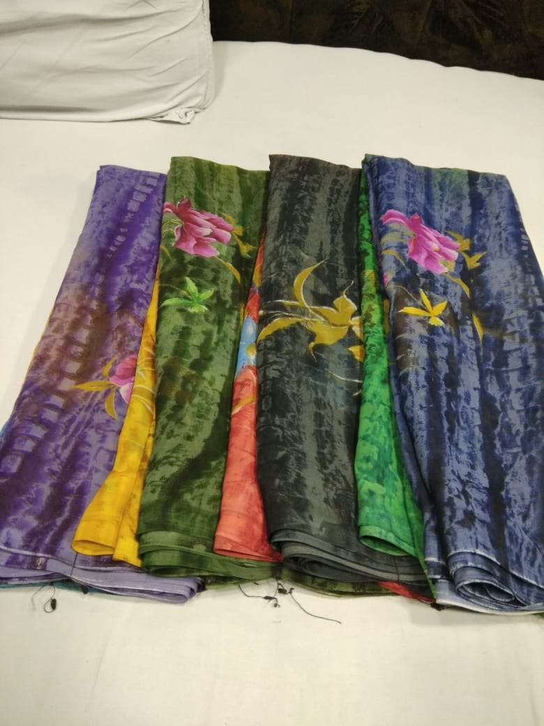 60 Gram Georgette Soft Printed Casual Wear Ladies Saree Exports