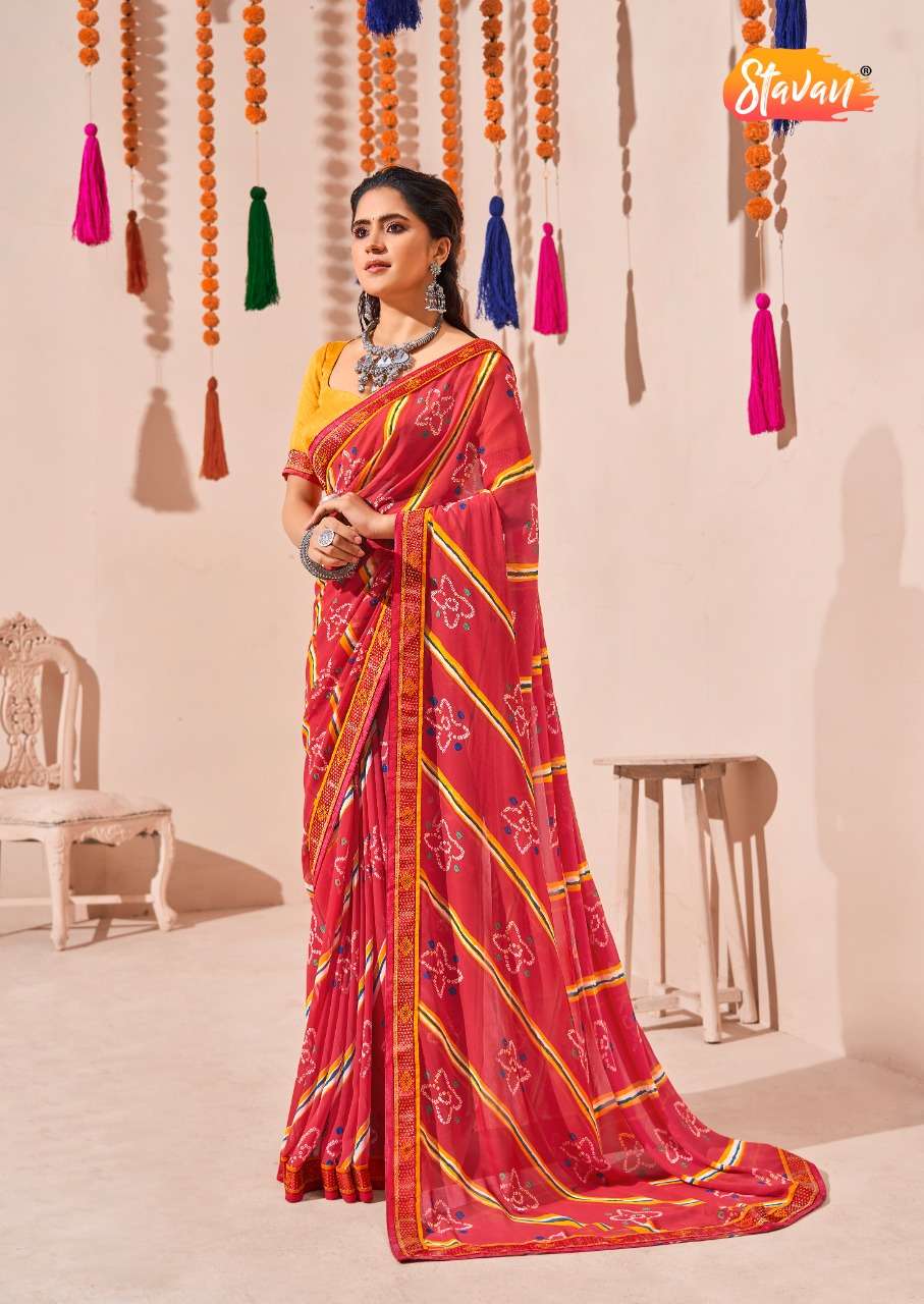Anaya By Stavan Printed Saree With Border Exports