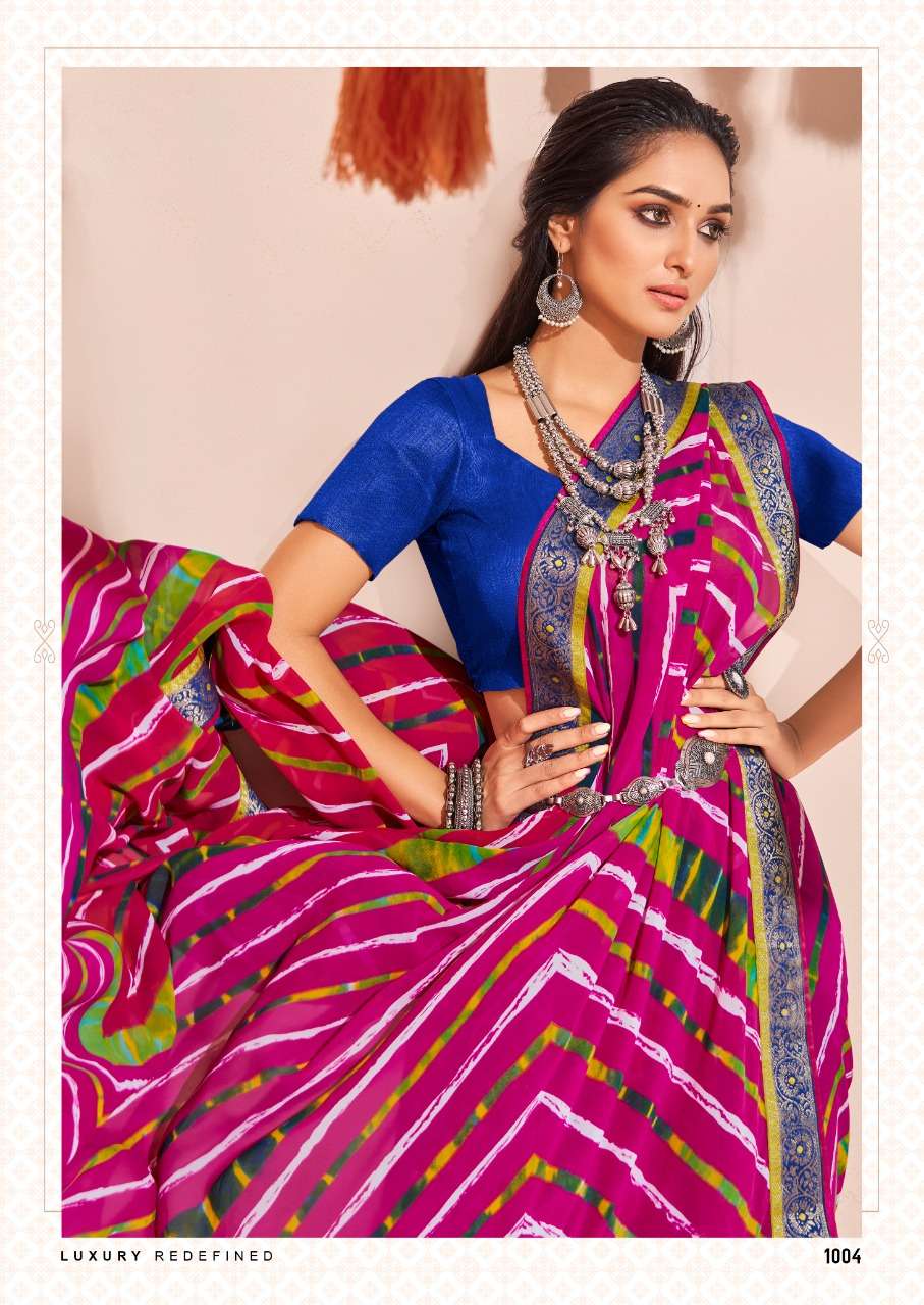 Anaya By Stavan Printed Saree With Border Exports