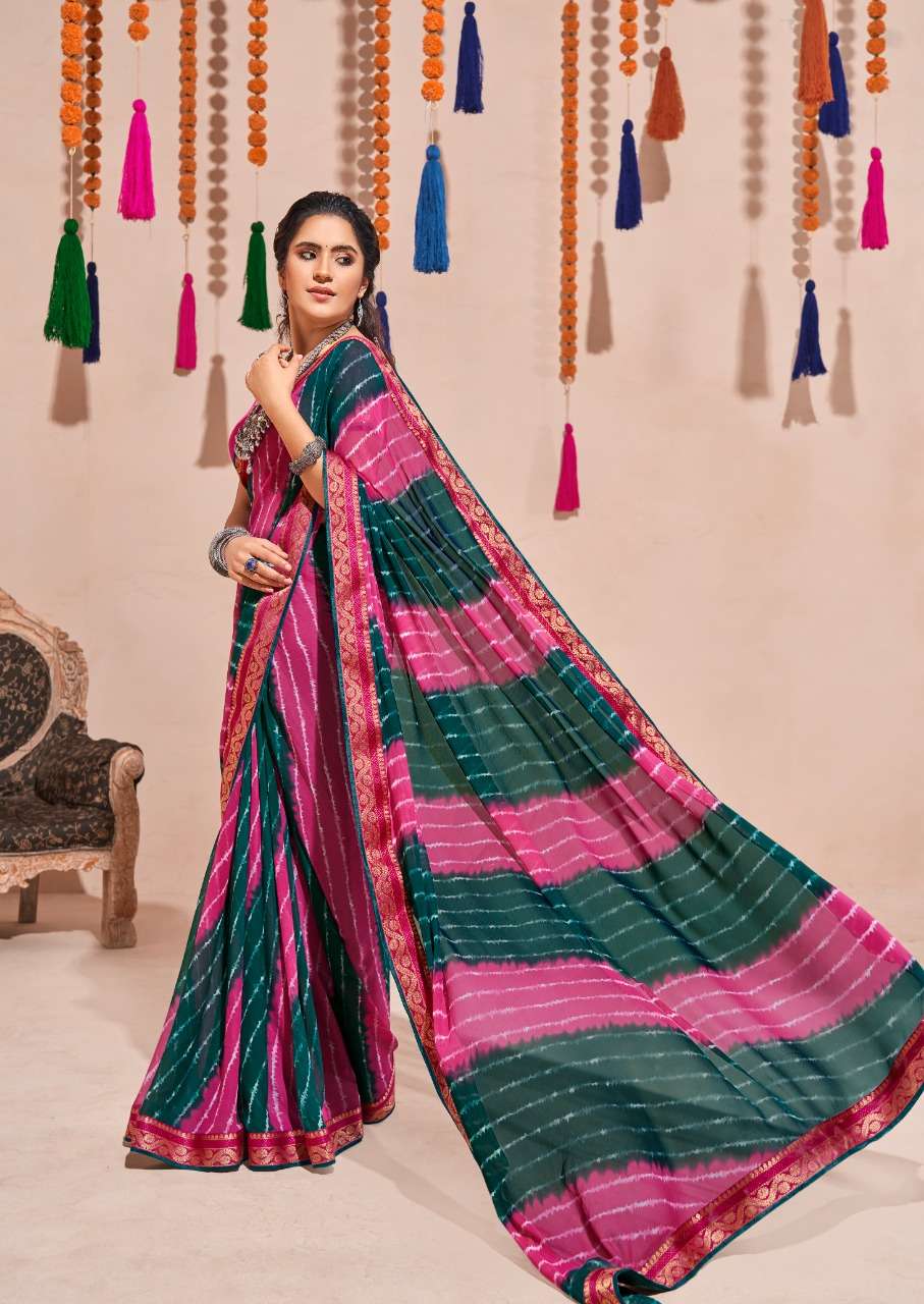 Anaya By Stavan Printed Saree With Border Exports