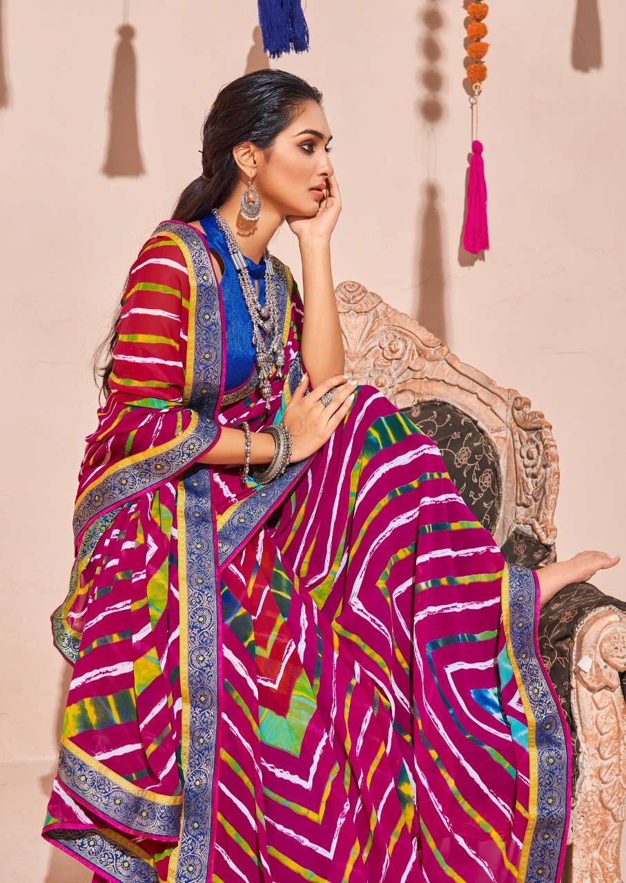 Anaya By Stavan Printed Saree With Border Exports