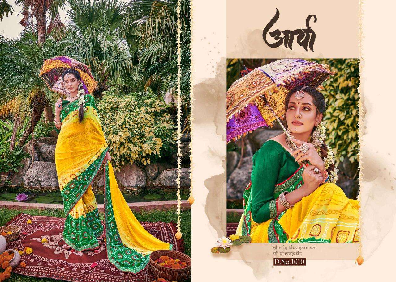 Bandhej By Alveera Georgette Work Bandhani Saree