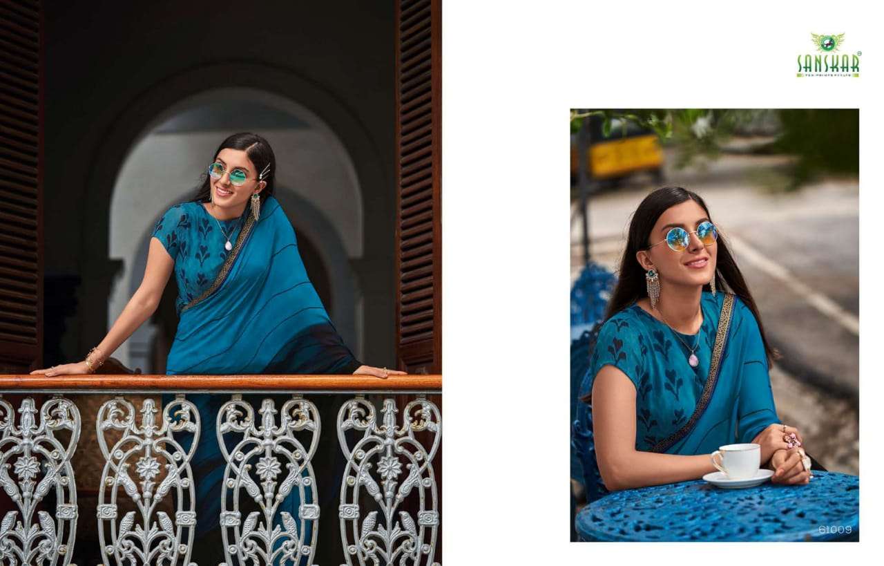 Chitrakala By Sanskar Text Print Georgette Saree Exports