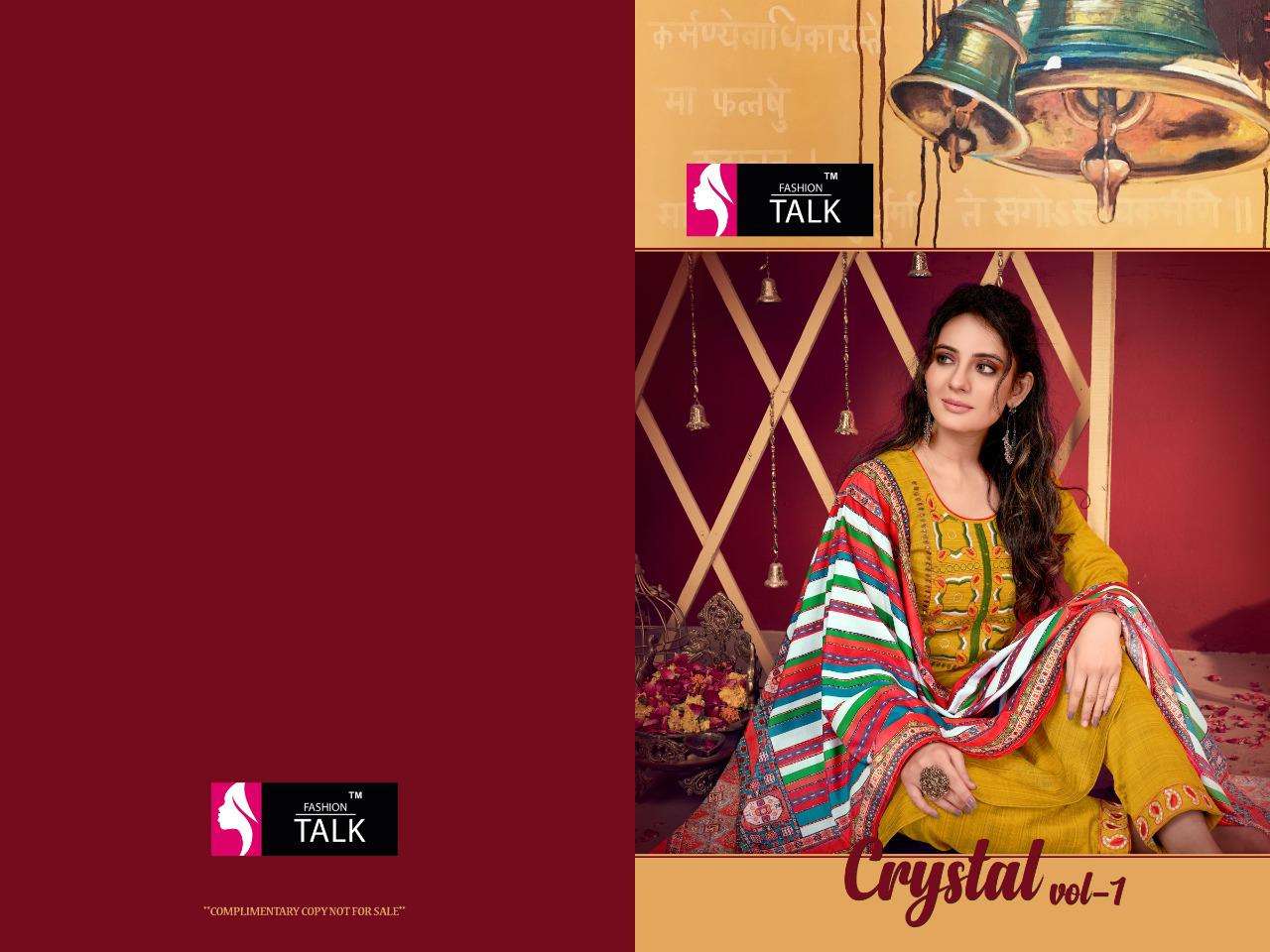 Crystal Vol 1 By Fashion Talk Heavy Silk Lining With Embroidery Work And Handwork Readymade Suit Catalog